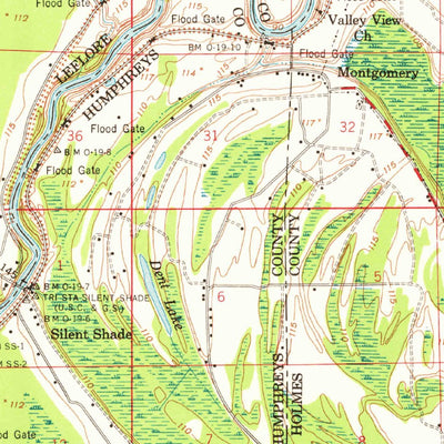 United States Geological Survey Mossy Lake, MS (1961, 62500-Scale) digital map