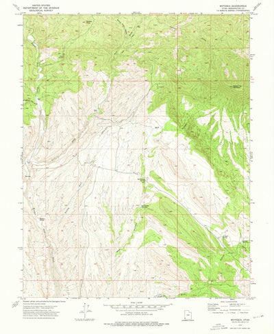 United States Geological Survey Motoqua, UT (1972, 24000-Scale) digital map