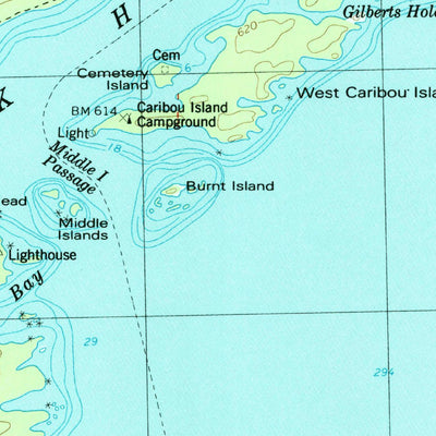 United States Geological Survey Mott Island, MI (1985, 24000-Scale) digital map