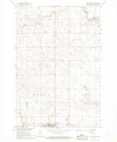 United States Geological Survey Mott North, ND (1966, 24000-Scale) digital map