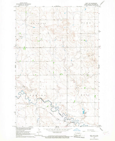 United States Geological Survey Mott NW, ND (1966, 24000-Scale) digital map