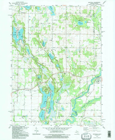 United States Geological Survey Mottville, MI-IN (1992, 24000-Scale) digital map