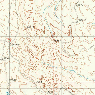 United States Geological Survey Moulton Creek, WY-MT (1984, 24000-Scale) digital map