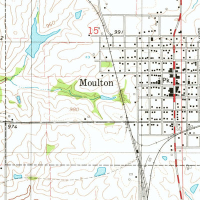 United States Geological Survey Moulton, IA (1979, 24000-Scale) digital map