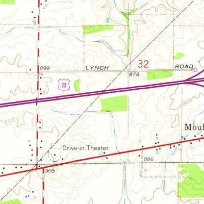 United States Geological Survey Moulton, OH (1960, 24000-Scale) digital map