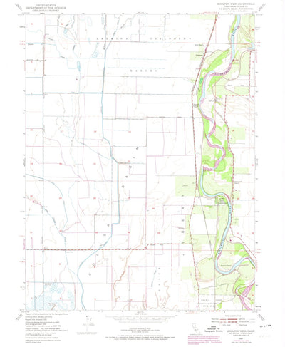 United States Geological Survey Moulton Weir, CA (1952, 24000-Scale) digital map