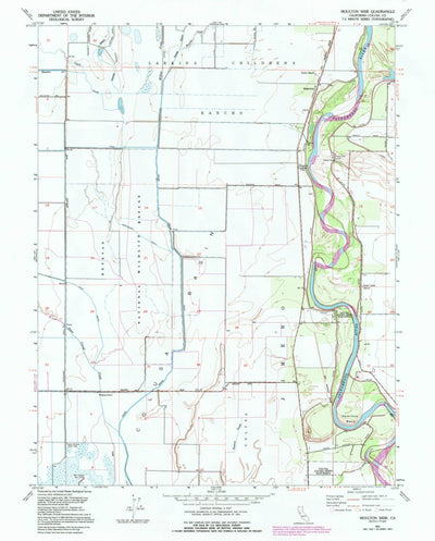 United States Geological Survey Moulton Weir, CA (1991, 24000-Scale) digital map
