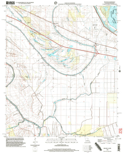 United States Geological Survey Mound, LA-MS (1998, 24000-Scale) digital map