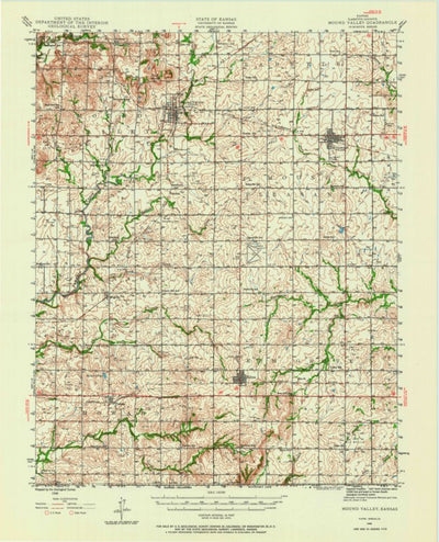 United States Geological Survey Mound Valley, KS (1946, 62500-Scale) digital map