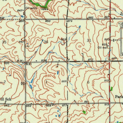 United States Geological Survey Mound Valley, KS (1946, 62500-Scale) digital map