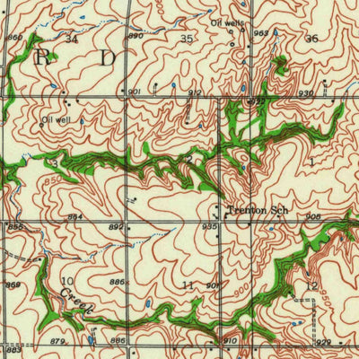 United States Geological Survey Mound Valley, KS (1946, 62500-Scale) digital map