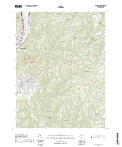 United States Geological Survey Moundsville, WV (2023, 24000-Scale) digital map