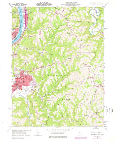 United States Geological Survey Moundsville, WV-OH (1960, 24000-Scale) digital map