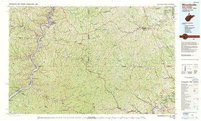 United States Geological Survey Moundsville, WV-PA-OH (1984, 100000-Scale) digital map