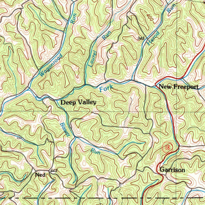 United States Geological Survey Moundsville, WV-PA-OH (1984, 100000-Scale) digital map