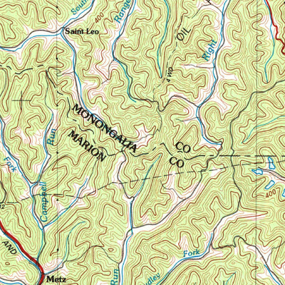 United States Geological Survey Moundsville, WV-PA-OH (1984, 100000-Scale) digital map