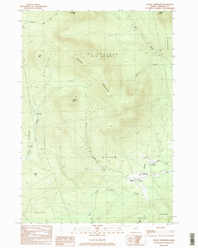 United States Geological Survey Mount Abraham, ME (1984, 24000-Scale) digital map