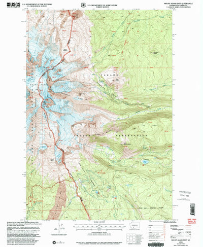 United States Geological Survey Mount Adams East, WA (1998, 24000-Scale) digital map