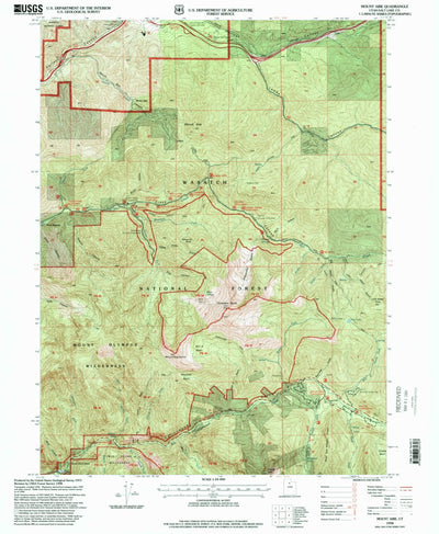 United States Geological Survey Mount Aire, UT (1998, 24000-Scale) digital map