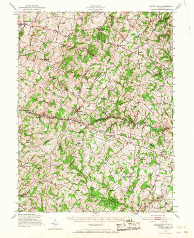 United States Geological Survey Mount Airy, MD (1945, 62500-Scale) digital map
