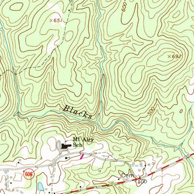 United States Geological Survey Mount Airy, VA (1966, 24000-Scale) digital map