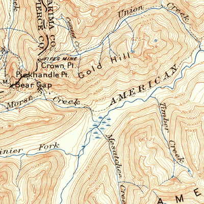 United States Geological Survey Mount Aix, WA (1902, 125000-Scale) digital map