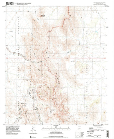United States Geological Survey Mount Ajo, AZ (1996, 24000-Scale) digital map