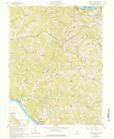 United States Geological Survey Mount Alto, WV-OH (1958, 24000-Scale) digital map