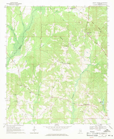 United States Geological Survey Mount Andrew, AL (1968, 24000-Scale) digital map