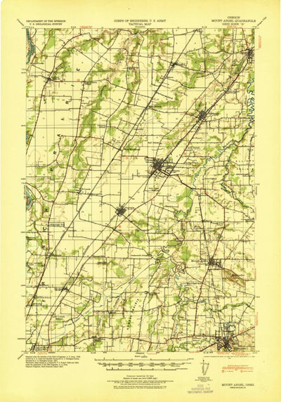 United States Geological Survey Mount Angel, OR (1940, 62500-Scale) digital map