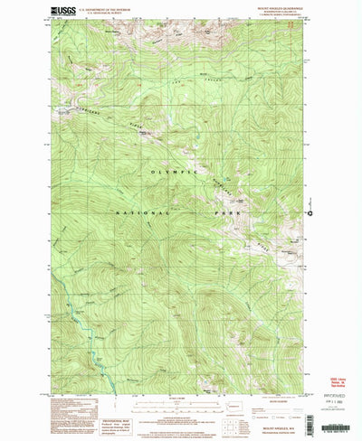 United States Geological Survey Mount Angeles, WA (1999, 24000-Scale) digital map
