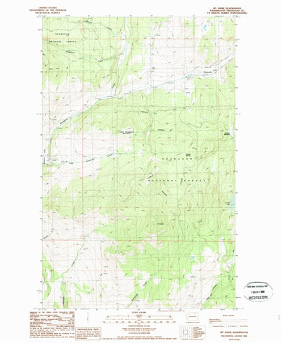 United States Geological Survey Mount Annie, WA (1988, 24000-Scale) digital map