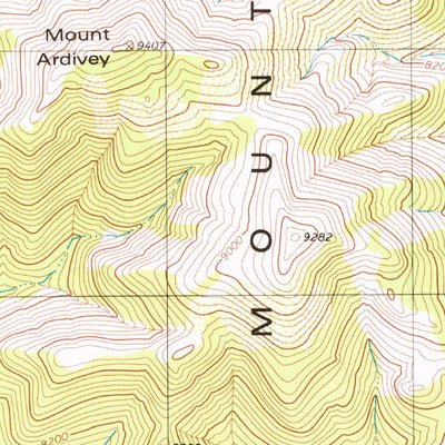 United States Geological Survey Mount Ardivey, NV (1980, 24000-Scale) digital map
