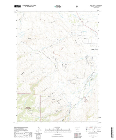 United States Geological Survey Mount Arter SE, WY (2021, 24000-Scale) digital map