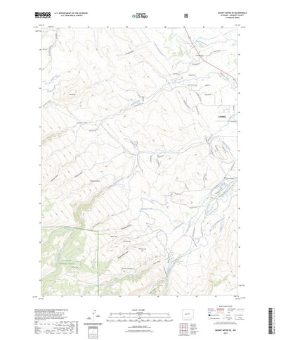 United States Geological Survey Mount Arter SE, WY (2023, 24000-Scale) digital map