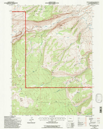 United States Geological Survey Mount Arter, WY (1991, 24000-Scale) digital map