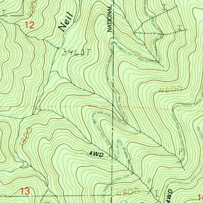 United States Geological Survey Mount Ashland, OR-CA (1983, 24000-Scale) digital map