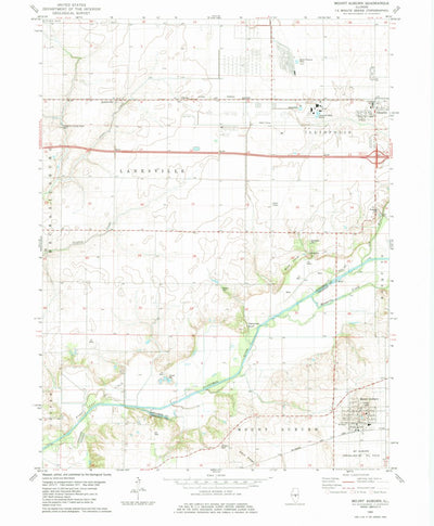 United States Geological Survey Mount Auburn, IL (1982, 24000-Scale) digital map