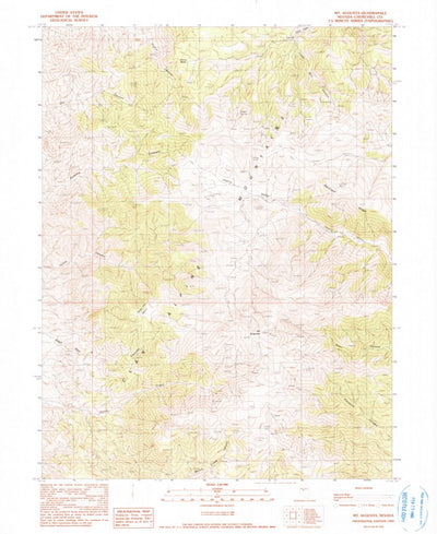 United States Geological Survey Mount Augusta, NV (1990, 24000-Scale) digital map
