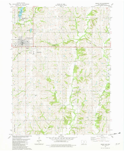 United States Geological Survey Mount Ayr, IA (1981, 24000-Scale) digital map