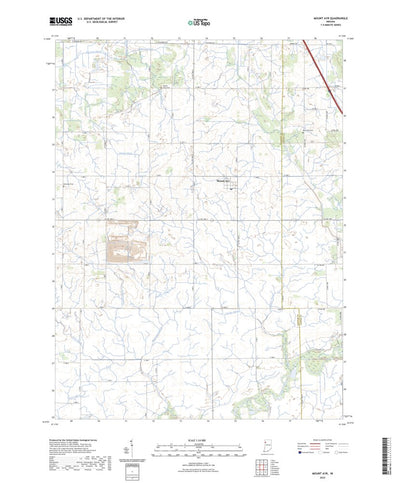 United States Geological Survey Mount Ayr, IN (2022, 24000-Scale) digital map