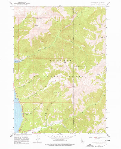 United States Geological Survey Mount Baird, ID-WY (1966, 24000-Scale) digital map