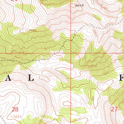 United States Geological Survey Mount Baird, ID-WY (1966, 24000-Scale) digital map