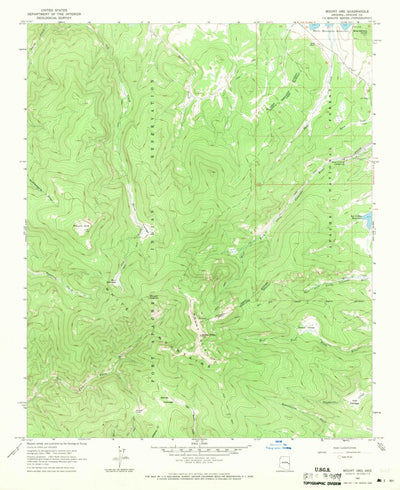 United States Geological Survey Mount Baldy, AZ (1967, 24000-Scale) digital map