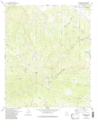 United States Geological Survey Mount Baldy, AZ (1978, 24000-Scale) digital map