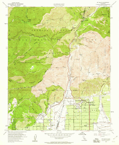 United States Geological Survey Mount Baldy, CA (1954, 24000-Scale) digital map