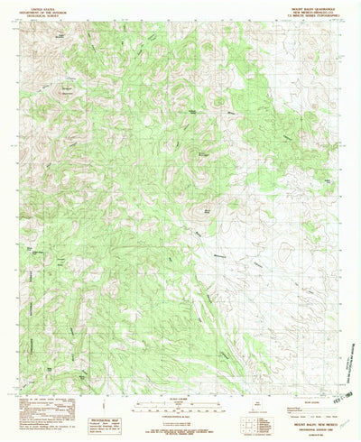 United States Geological Survey Mount Baldy, NM (1982, 24000-Scale) digital map