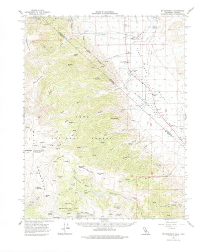 United States Geological Survey Mount Barcroft, CA-NV (1962, 62500-Scale) digital map