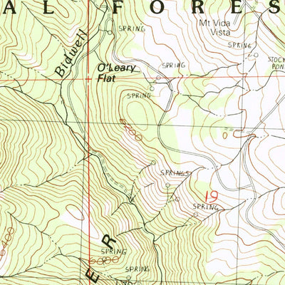 United States Geological Survey Mount Bidwell, CA-OR (1990, 24000-Scale) digital map