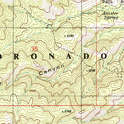 United States Geological Survey Mount Bigelow, AZ (1996, 24000-Scale) digital map